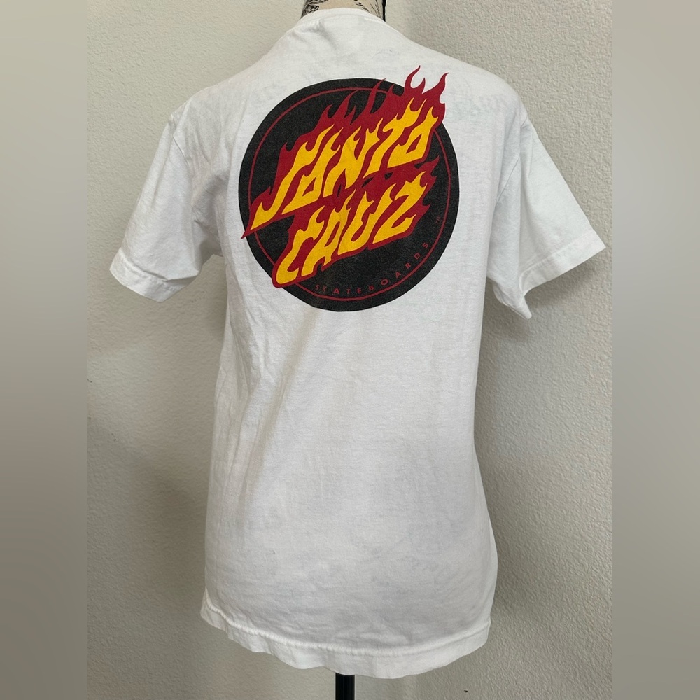 Santa Cruz Skateboards White Tee with Red Graphic